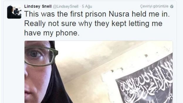 Lindsey Snell bu Twitter mesajında 