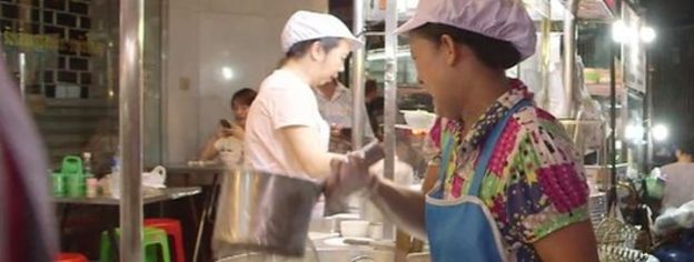 Street food vendors in Bangkok