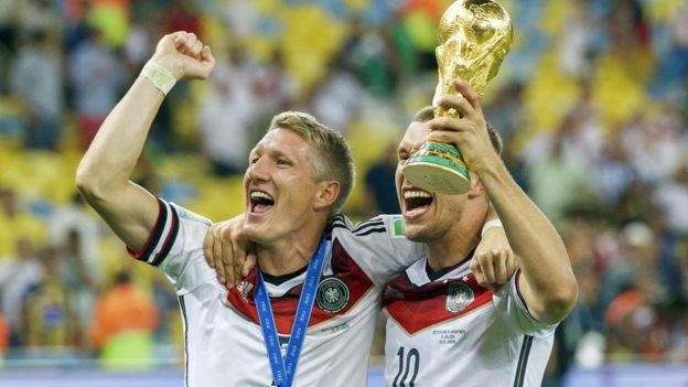 Celebración de la selección alemana al ganar la Copa del Mundo.