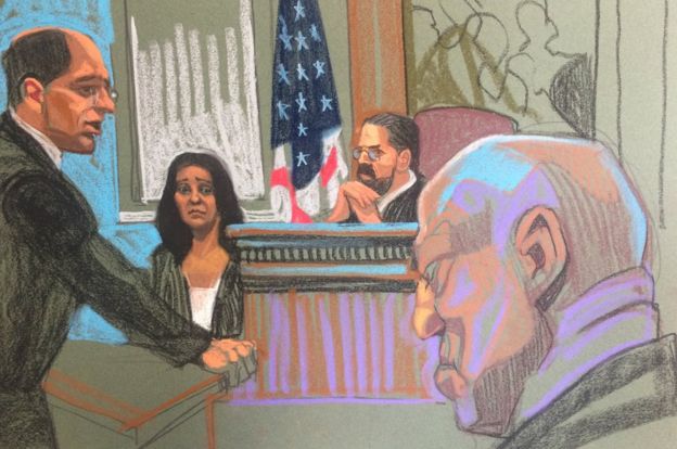 Cosby durante el juicio.