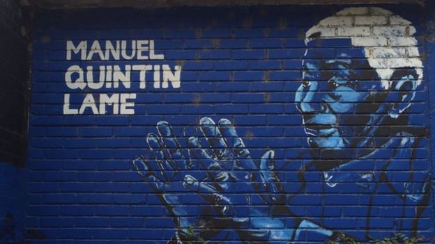 Mural en una escuela del municipio de Jambaló, en el Cauca.