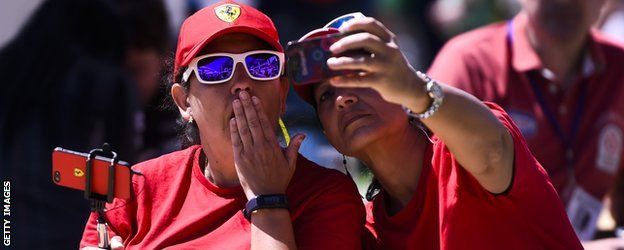 Ferrari fans at the Spanish Grand Prix
