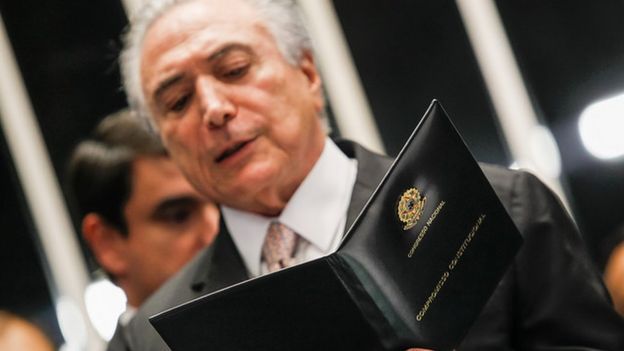 Presidente Michel Temer durante sua posse no Senado Federal (Brasília - DF, 31/08/2016)