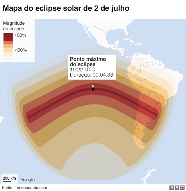 Eclipse solar os detalhes de fenômeno que será visível em partes do
