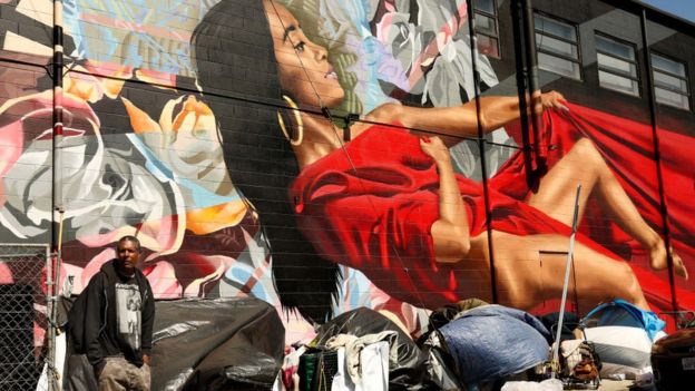 ক্যালিফোর্নিয়ায় গৃহহীন, ২৬-০৩-২০২০।