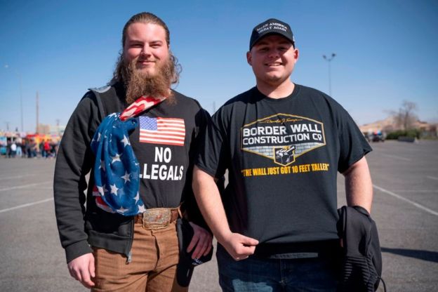 Dos simpatizantes de Donald Trump