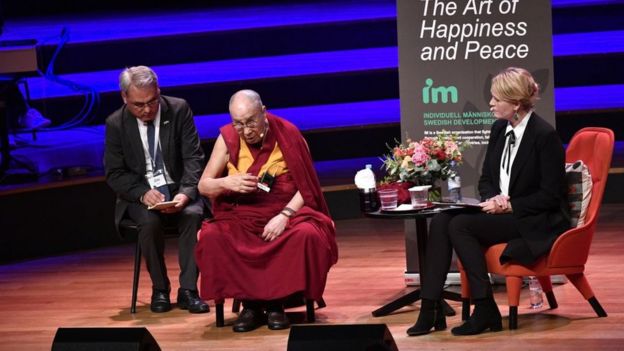 Dalai lama en Suecia.