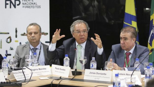 Guedes fala sobre a Reforma da Previdência em encontro com prefeitos