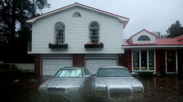 Inundaciones en New Bern, Carolina del Norte.