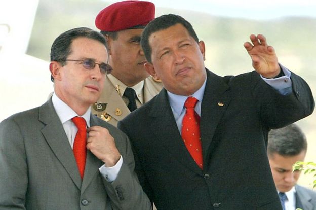 Uribe con Chávez