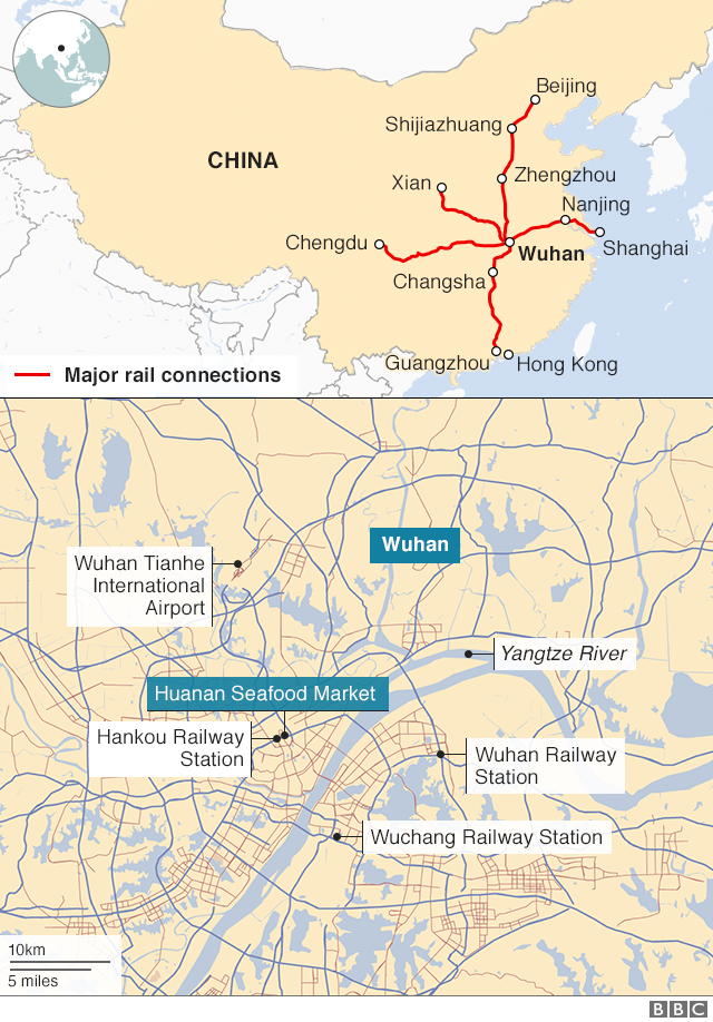 Map of Wuhan transport