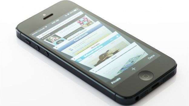 Páginas da internet em smartphone