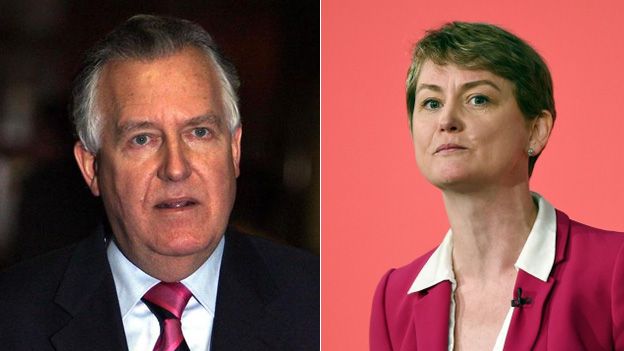 Composite image of Peter Hain and Yvette Cooper