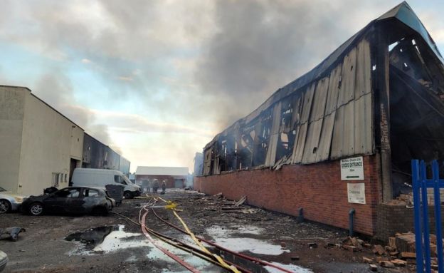 Businessman 'devastated' by Kidderminster fire - BBC News