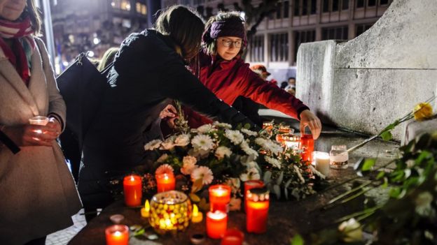 vigil in Frankfurt