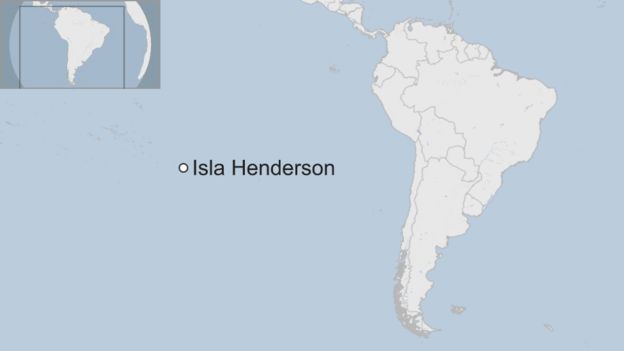 Mapa de la Isla Henderson