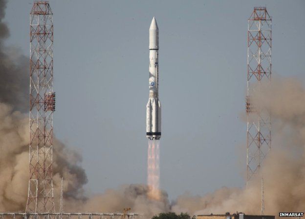 Lift-off for the Proton and its Inmarsat passenger