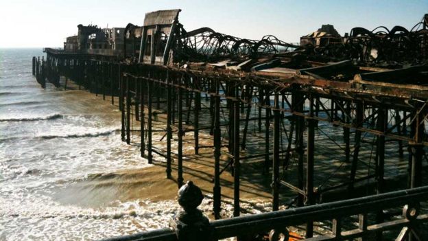 Hastings Pier before its redevelopment