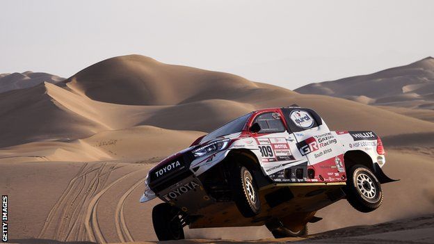 Toyota competing at the Dakar rally