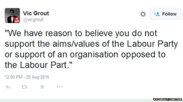 Vic Grout tweet