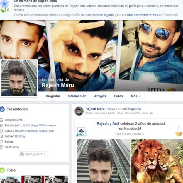 Perfil de Facebook de Rajesh Maru