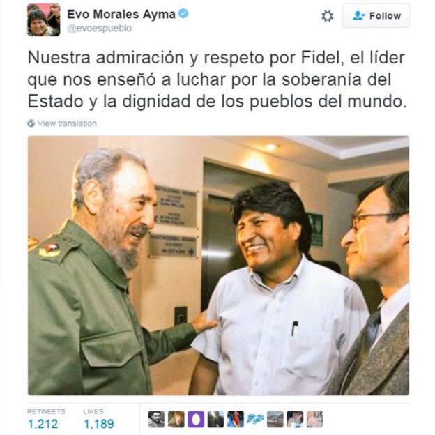 Cuenta Twitter de Evo Morales