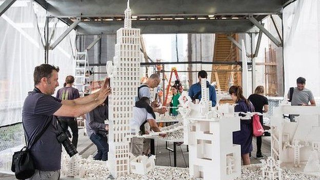 Lego cityscape in New York