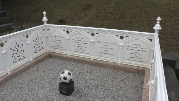William McCrum's grave at St Mark's Parish Church in Armagh city