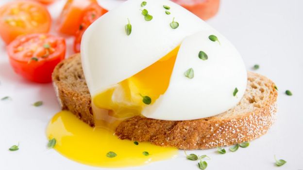 A poached egg on toast