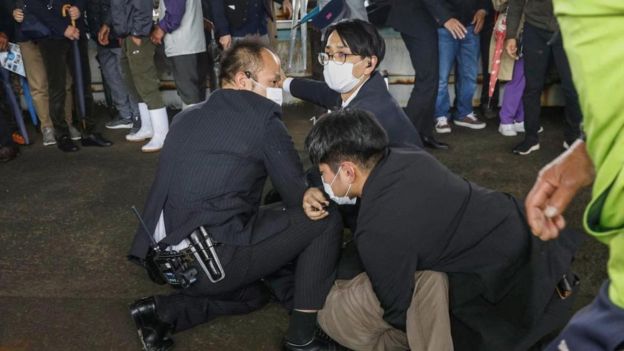 Japan PM Fumio Kishida Evacuated After What Appears To Be Smoke Bomb ...