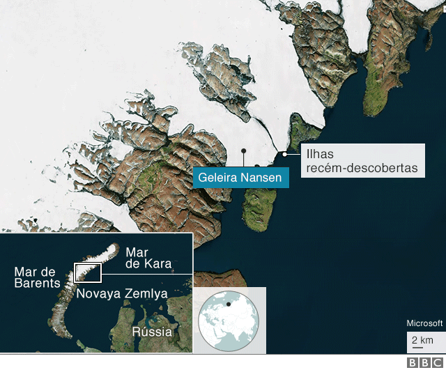 GrÃ¡fico de mapa identificando regiÃ£o no Ãrtico