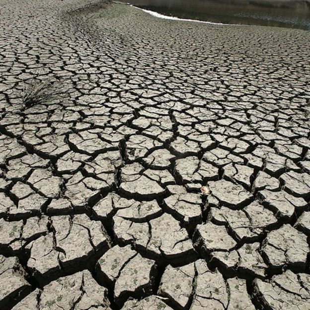 Tierra seca en Chile.