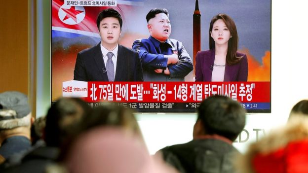 Prueba de misiles Corea del norte