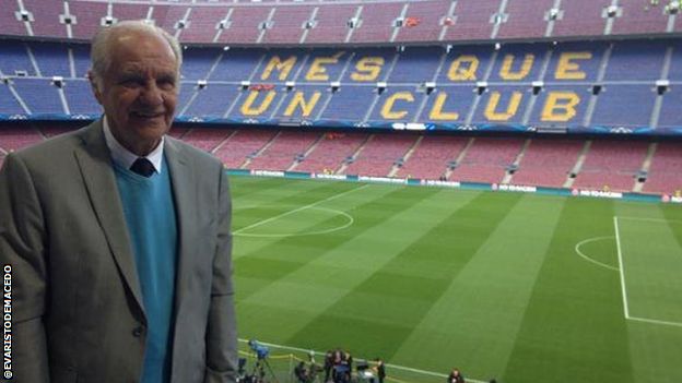 Evaristo de Macedo at Camp Nou