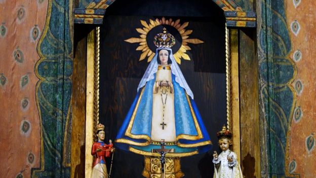 La Conquistadora", una estatua de la virgen