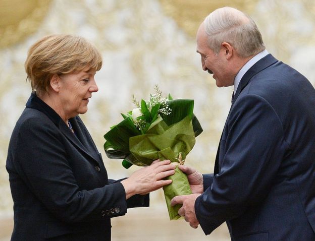 Ангела Меркель и Александр Лукашенко