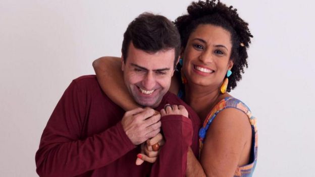 Marcelo Freixo com Marielle Franco