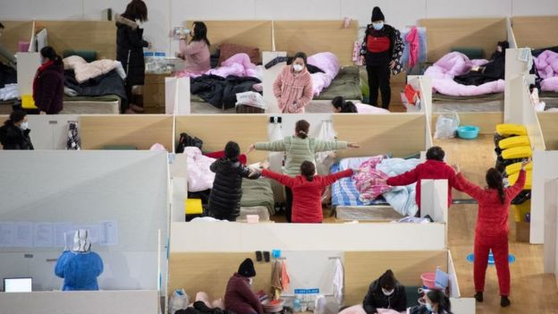 Hospital temporario en China
