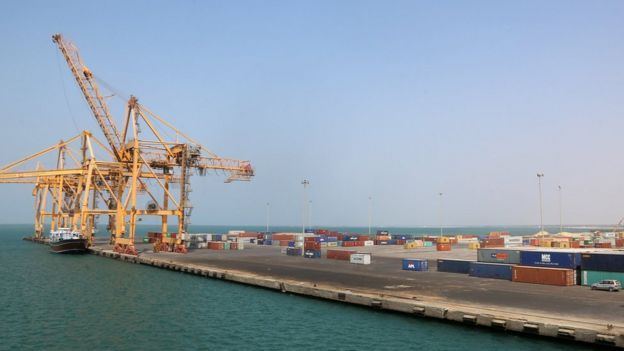 Rebel-held port of Hudaydah, Yemen (7 November 2017)