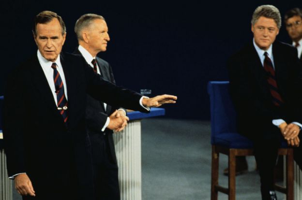 Bush en un debate presidencial