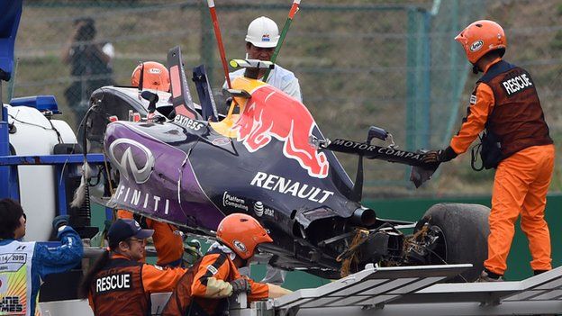 Daniil Kvyat crashes