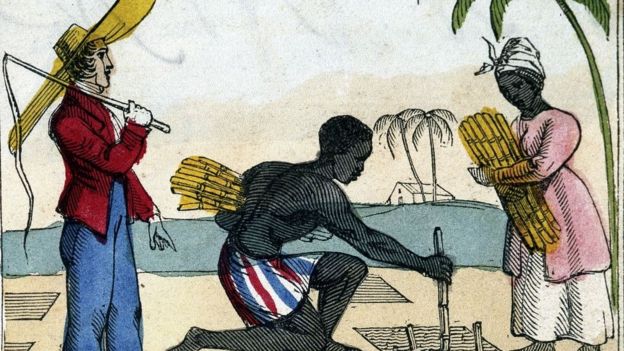 Ilustração de negros escravizados