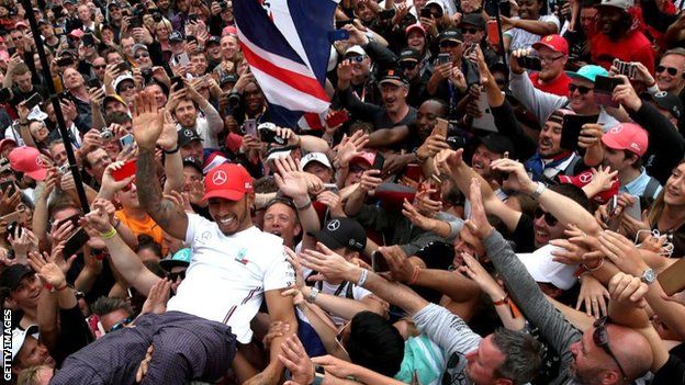 There will be no crowd surfing from Lewis Hamilton after this year's British Grand Prix