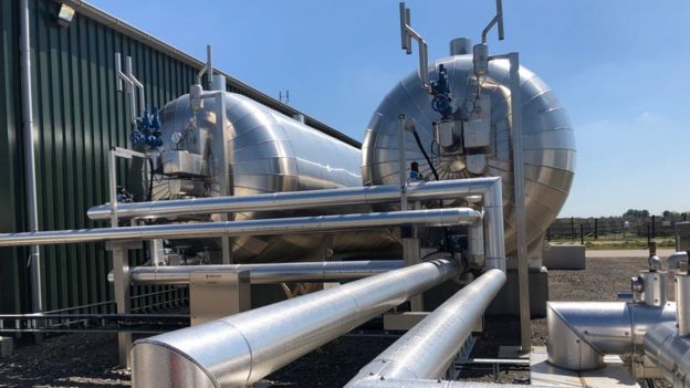 Biodigester processing horse manure in Suffolk