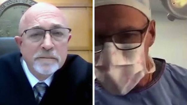 Doctor joins Zoom court hearing while operating on patient BBC News