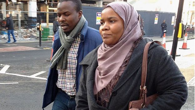 Dr Hadiza Bawa-Garba (front) arrives at Leicester Magistrates Court, Leicester