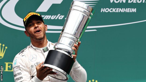 Lewis Hamilton after winning the 2016 German Grand Prix