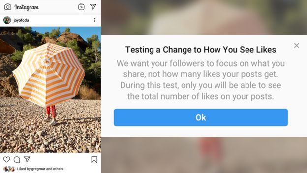 Ejemplo de Instagram probando sus notificaciones