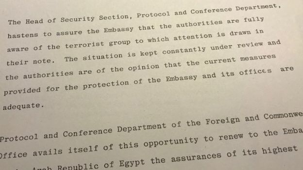 وثائق سرية بريطانية: مصر حذرت بريطانيا من "مؤامرة لاغتيال" مبارك في لندن عام 1983  _98934576_3
