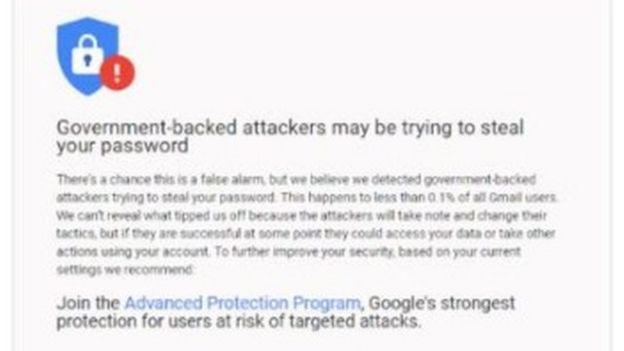 Google alert received by Afghan diplomat